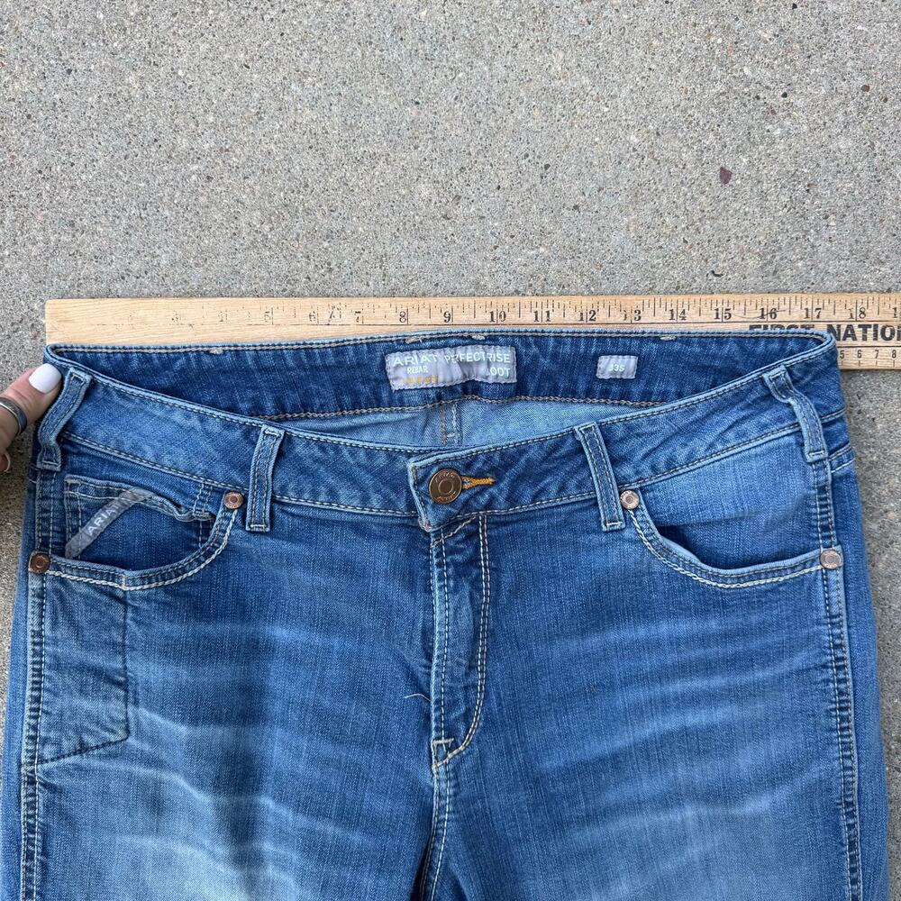 Ariat 33S Rebar Perfect Rise Riveter Boot Cut Jeans in Malibu 10041067 - Picture 8 of 11